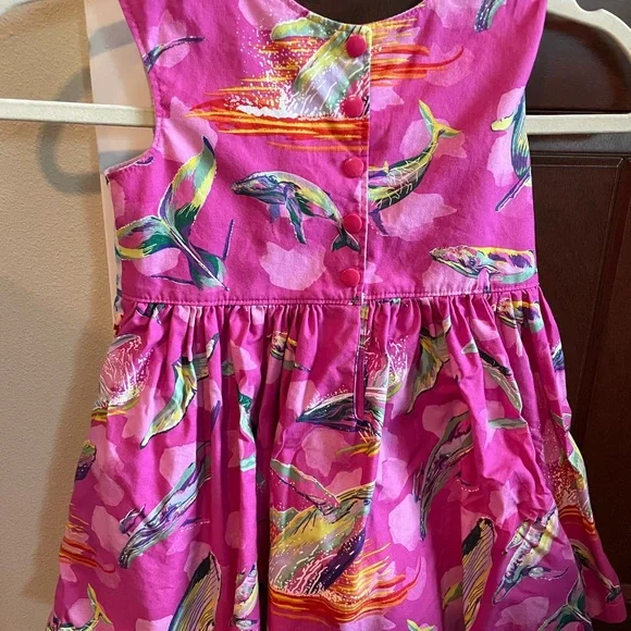 Etta Mae 5T Fit and Flare Hot Pink Cotton Whale Dress- EUC - Picture 5 of 7